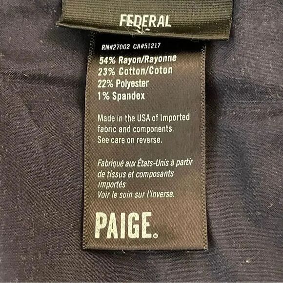 PAIGE Blue Wash Distressed Straight Leg Mid Rise Womens Jeans SZ 30 - Picture 10 of 14